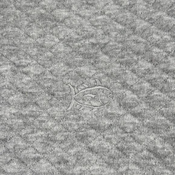 Southern Tide Men's Quarter Zip Pullover Sweatshirt Size S Gray Diamond Quilted - Picture 7 of 12